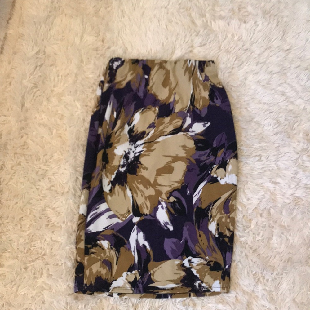 Purple Brown and white Skirt